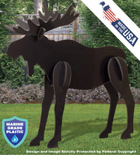 All-Weather Large Black Moose Yard Display