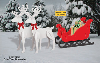 All-Weather Elegant Reindeer + Elegant Sleigh Combo