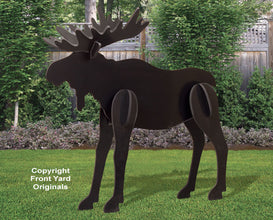 All-Weather Large Black Moose Yard Display