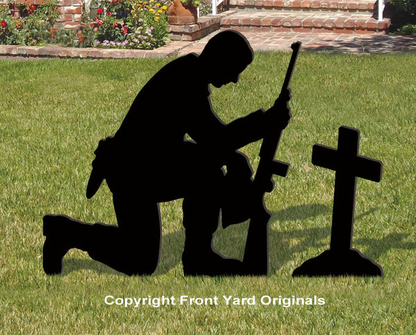 All-Weather Fallen Soldier Memorial Yard Display