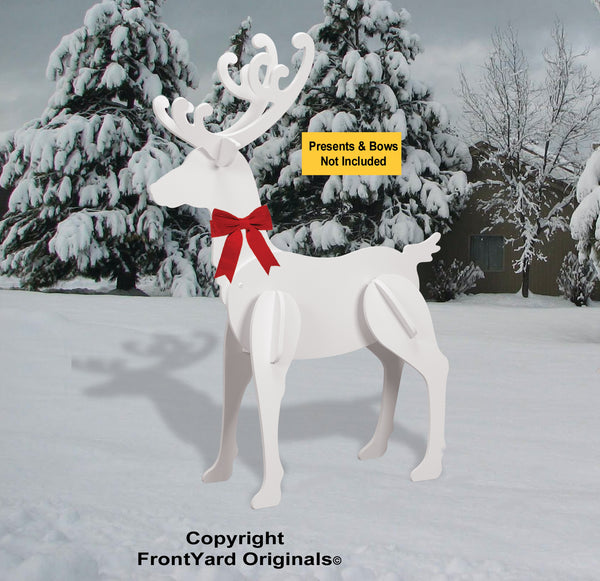 Single All-Weather Large Elegant Reindeer Display (Head-up)