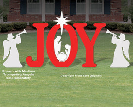 Outdoor JOY Nativity Display - In Red or White