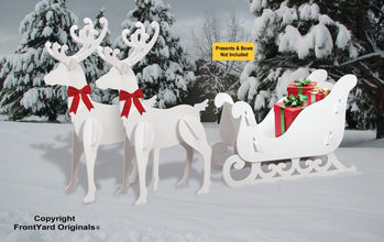 All-Weather Elegant Reindeer + Elegant Sleigh Combo